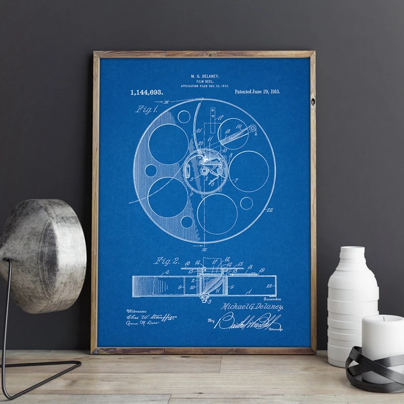 Film Reel Patent Poster Home Decor