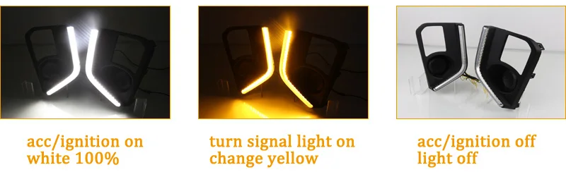 Светодиодный фонарь дневного света для Mitsubishi L200 Triton водонепроницаемый 12 в желтый индикатор поворота бампер светодиодный DRL