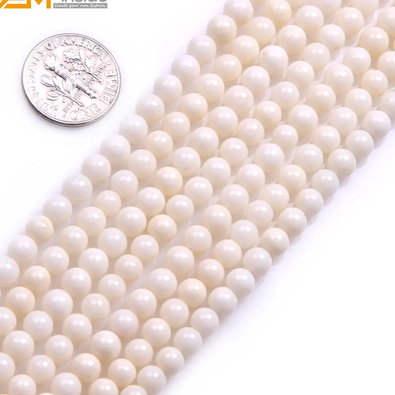 Natural White Coral Beads For Jewelry Making 5mm 15inches DIY Jewellery