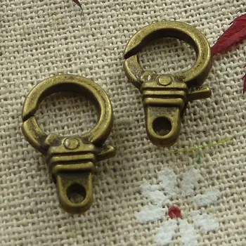 

90 pieces bronze plated lobster clasps 19x12mm #1332