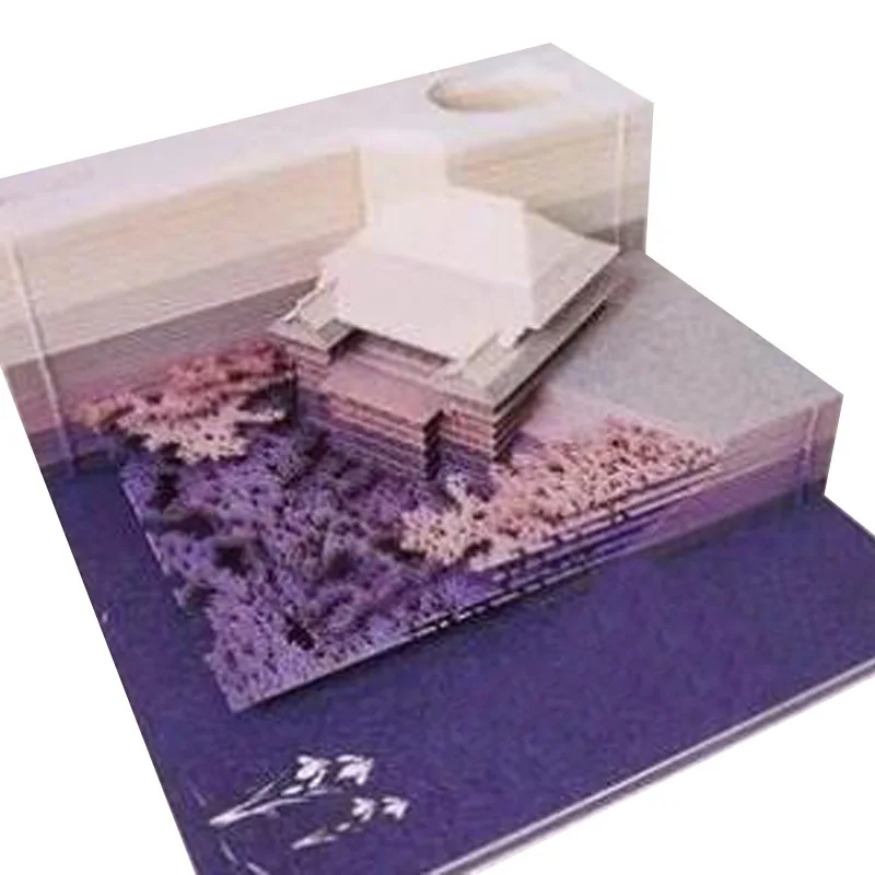 Креативная модель здания 3D клейкие заметки любовь сообщение карта холодильник