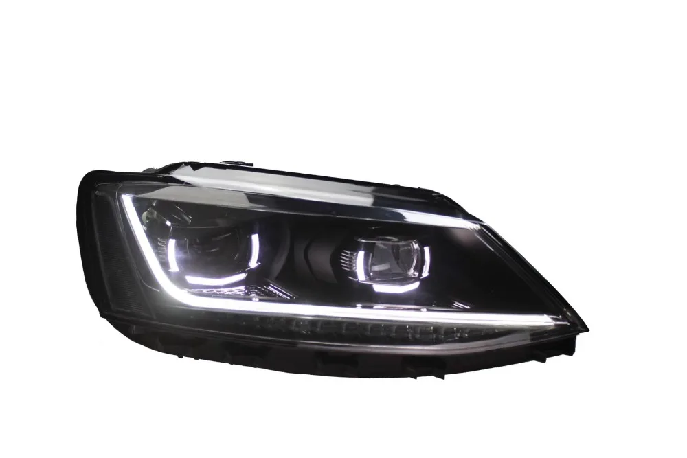 Автомобильный стильный головной светильник для VW Jetta светодиодный головной светильник 2011- VW Jetta Светодиодный дневной ходовой светильник светодиодный DRL Bi-Xenon HID