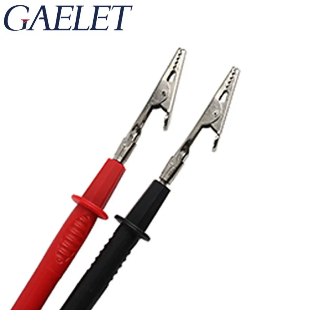 5 шт./партия изолированные зажимы крокодил пластиковая ручка кабель тестирование