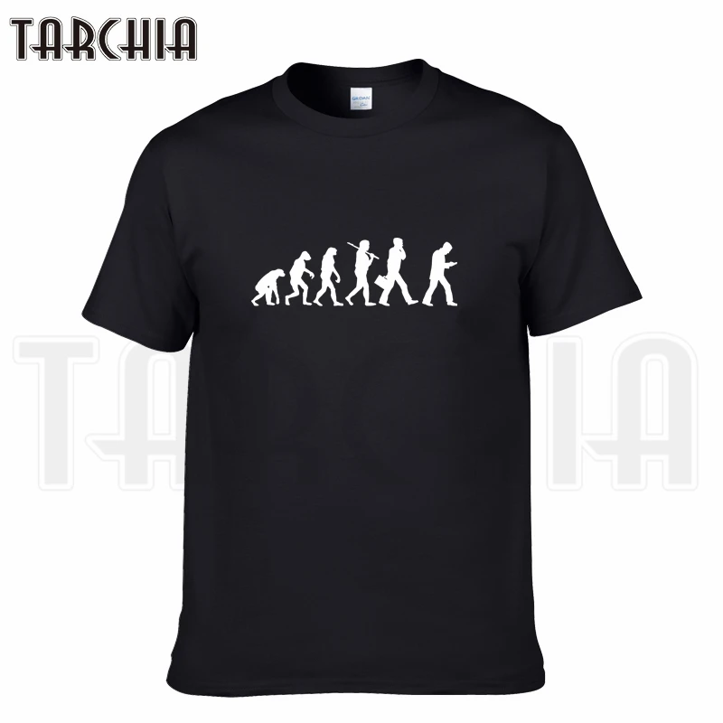 TARCHIA 2021 Новая летняя брендовая футболка Evolution 3c Хлопковая мужская повседневная с