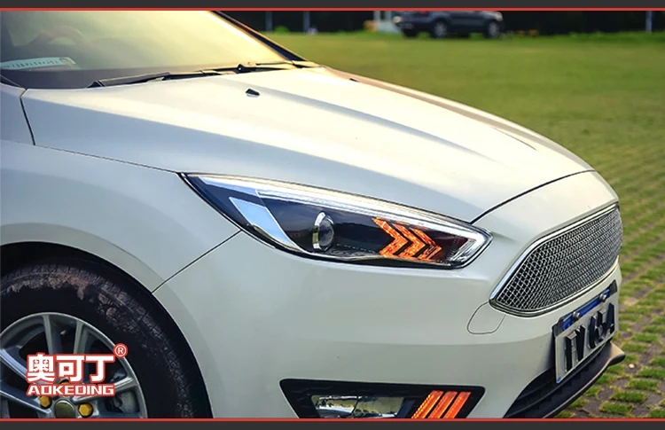 AKD автомобильный Стайлинг для Ford Focus фара- фокус светодиодный DRL D2H Hid головной фонарь Ангел глаз биксеноновый луч аксессуары