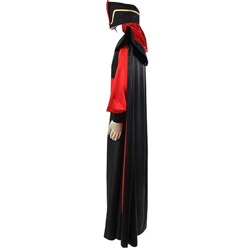 Аладдин Джафар злодей принц Косплей Костюм Хэллоуин Карнавальный костюм полный набор на заказ
