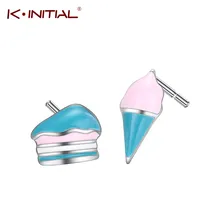 Kinitial nueva moda pastel de helado pendientes para las mujeres chica pendientes boda Vintage regalos Bohemia Bijoux