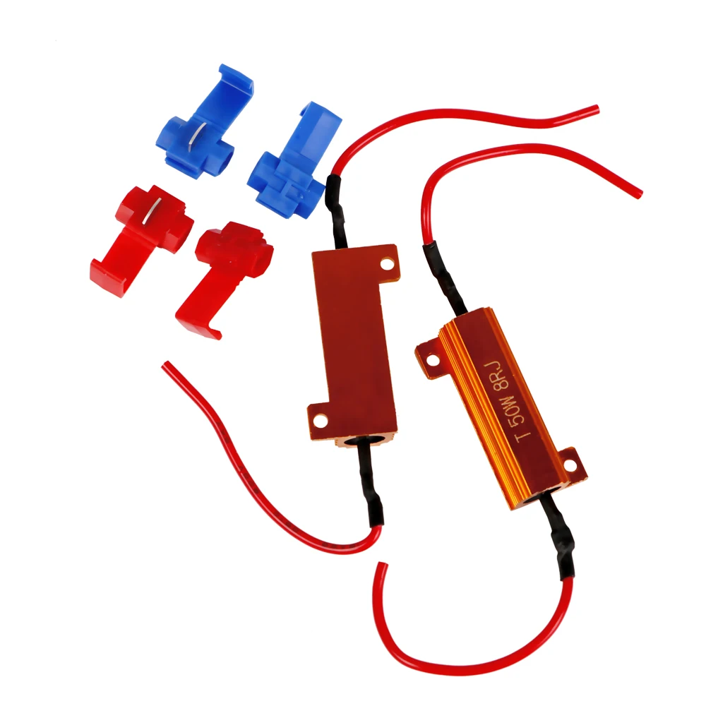 

iTimo 2Pcs/Set Waterproof Load Resistors High quality Car Accessories Car Decoder DC 12V Universal