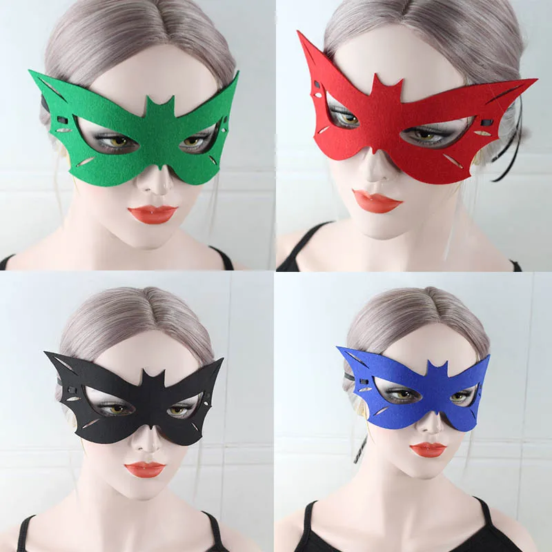 

4pcs Flying Bat Halloween eye Mask Felt cloth Halloween cosplay sexy women mask face dress Up Masquerade Carnival party woman