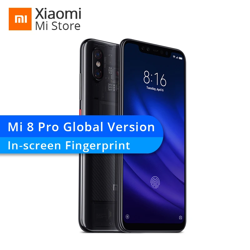 

Global Version Xiaomi Mi 8 Pro 8GB RAM 128GB ROM Smartphone Snapdragon 845 6.21" In-screen Fingerprint Face Unlock NFC