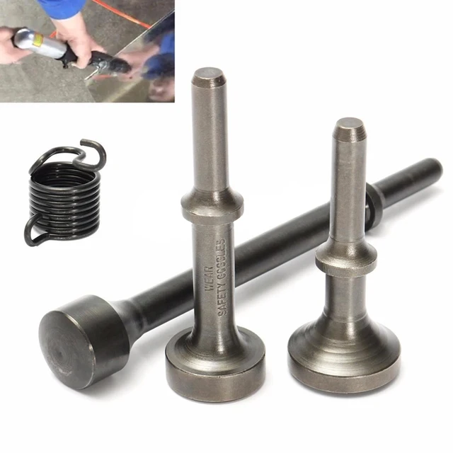 3pcs Smoothing Pneumatic Air Hammer Bits +1pc Spring Air Pneumatic