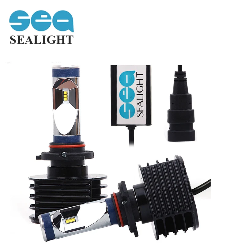 

SEALIGHT CAR LED Headlight Kit 2X 9005 HB3 H10 90W 6000K 12000LM car-styling Fog Head Light Lamp White Bulbs Pair HID White