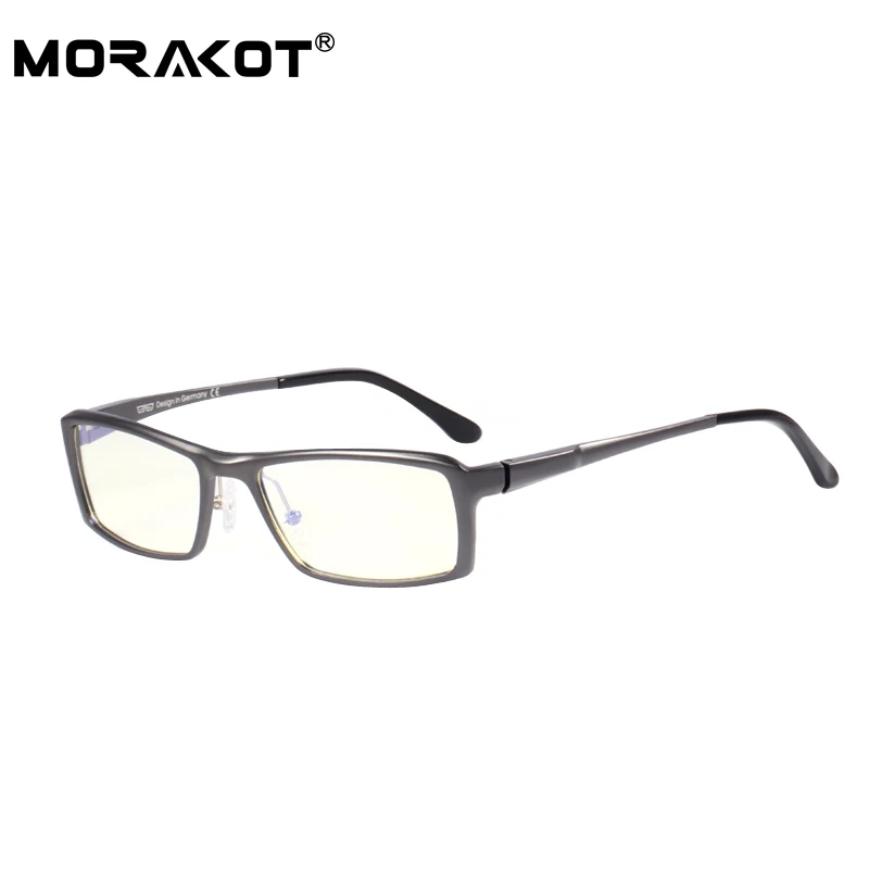 

MORAKOT Anti Blue Light Block Filter Reduced Digital Eye Strain Clear Regular Computer Game Square Frame Unisex Glasses F000239