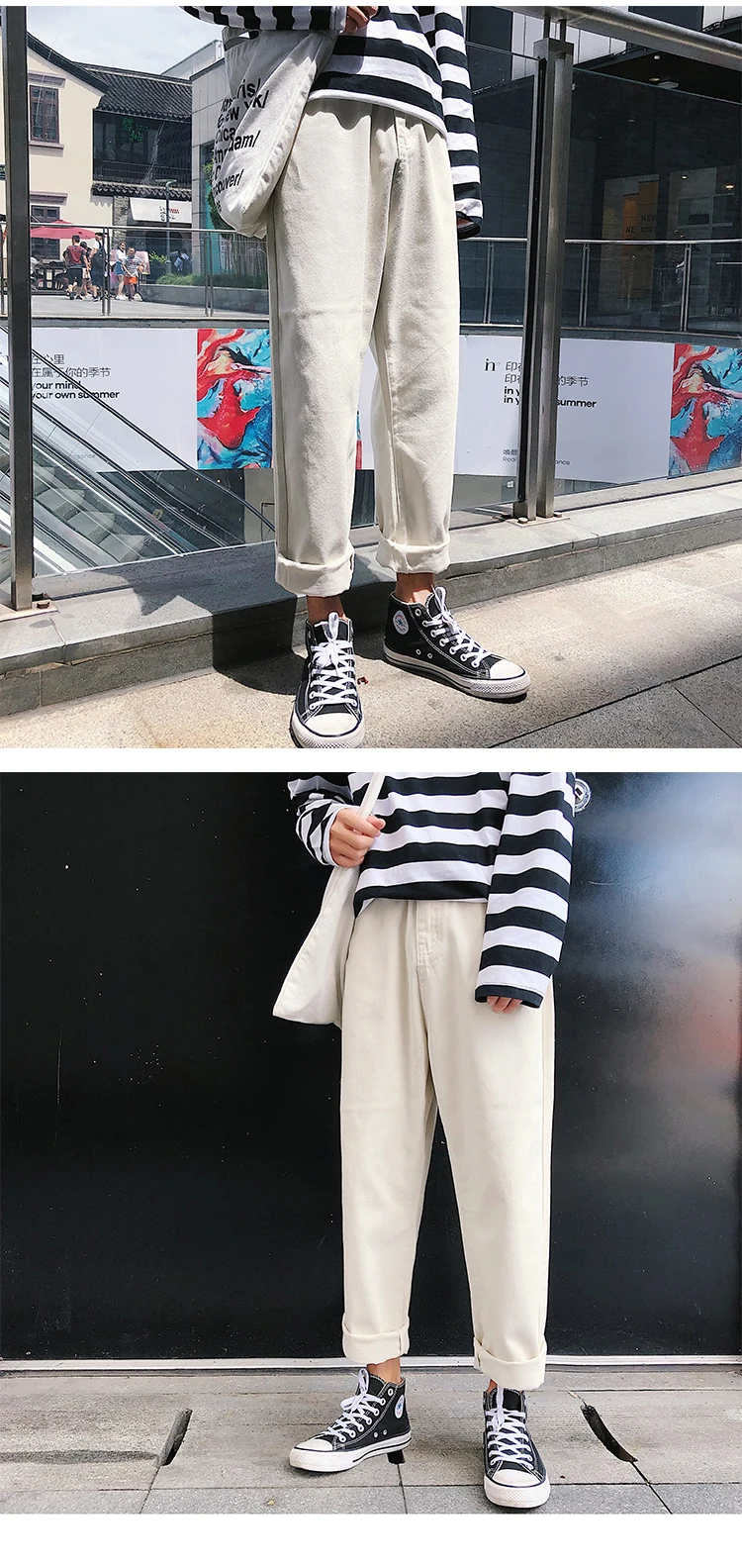 Для мужчин винтаж модные повседневные штаны Японии Уличная Стиль Прямые мужской сплошной цвет широкие брюки свободные мужские