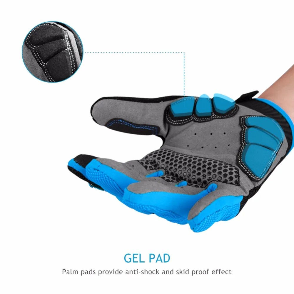 Full Finger Touch Screen Cycling Gloves Road MTB Mountain Bike Gloves Bicycle Outdoor Sport Gel Pad Gloves Breathable Equipment