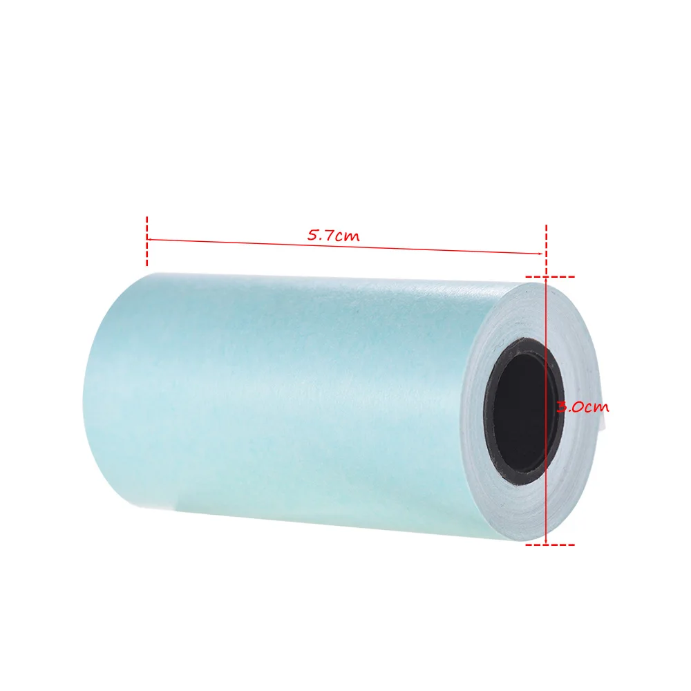 Printable Sticker Paper Roll Direct Thermal Paper with Self-adhesive 57*30mm(2.17*1.18in) for PeriPage A6 Pocket Thermal Printer