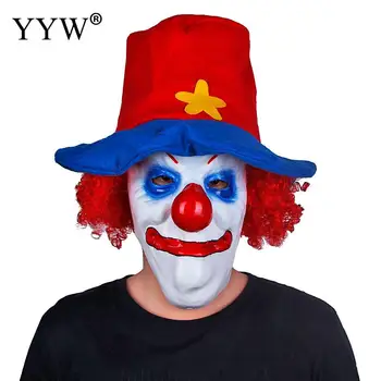 

Funny Clown Masks For Masquerade Adult Party Horror Scary Latex Mask Mascaras Halloween Cosplay Maske Terror Masque Easter Prank