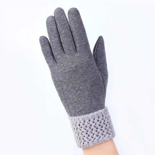 YSDNCHI перчатки с сенсорным экраном женские перчатки женские зимние перчатки Guantes Mujer наручные кашемировые уличные блестящие черные перчатки с бантом - Цвет: C gray
