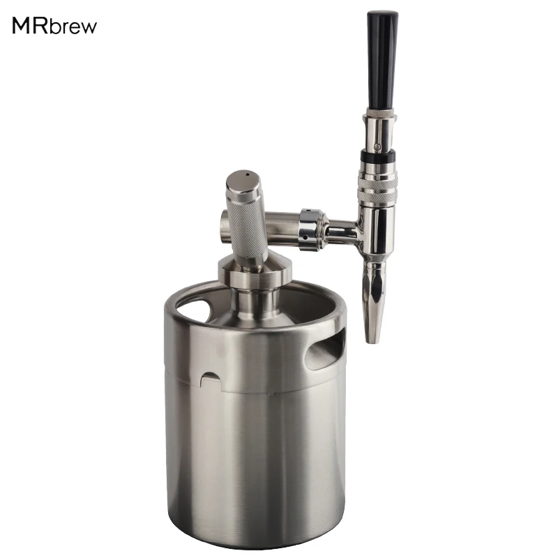 Nitro кофеварка с холодным пивоварением 2л мини из нержавеющей стали Keg Home Brew Coffee System