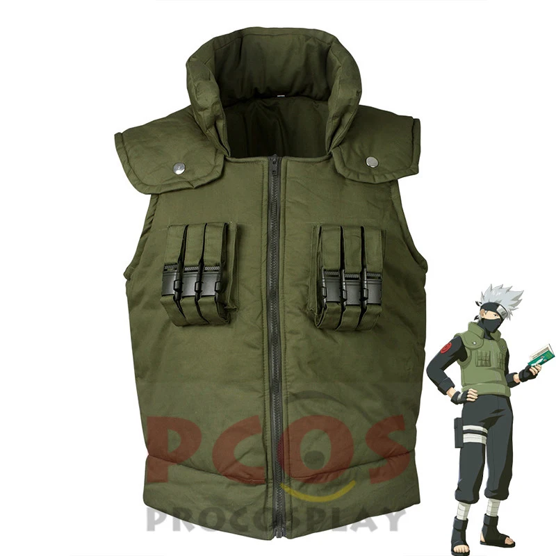 Procosplay Jonin Shinobi Cosplay Vest Naruto Konoha Kakashi Costume Top