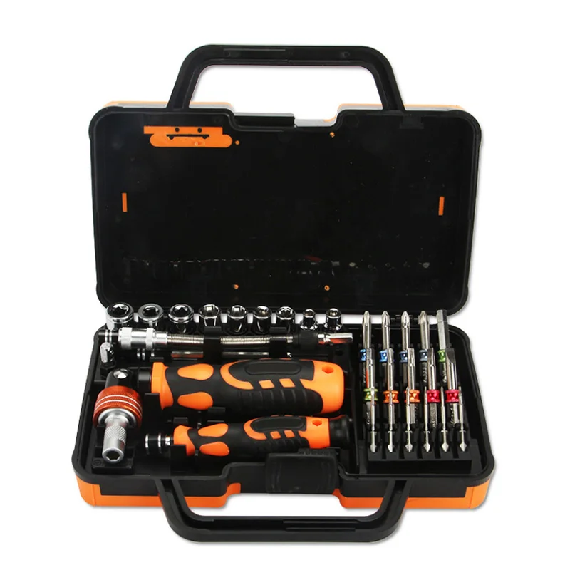 

New Multifunction 31 In 1 Ring Ratchet Handle Slotted Phillip Torx Screwdriver Set For Laptop Phones Computer Electronics Repair