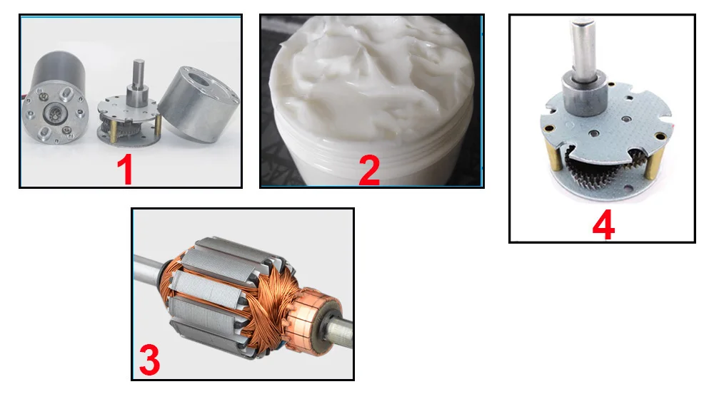 Ímã permanente DC Gear Motor, alto torque,