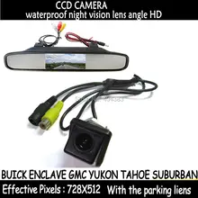 4.3 “ЖК-дисплей Мониторы заднего вида Kit + Реверсивный HD CCD Камера Водонепроницаемый 170 градусов для Buick Enclave GMC yukon Tahoe Suburban