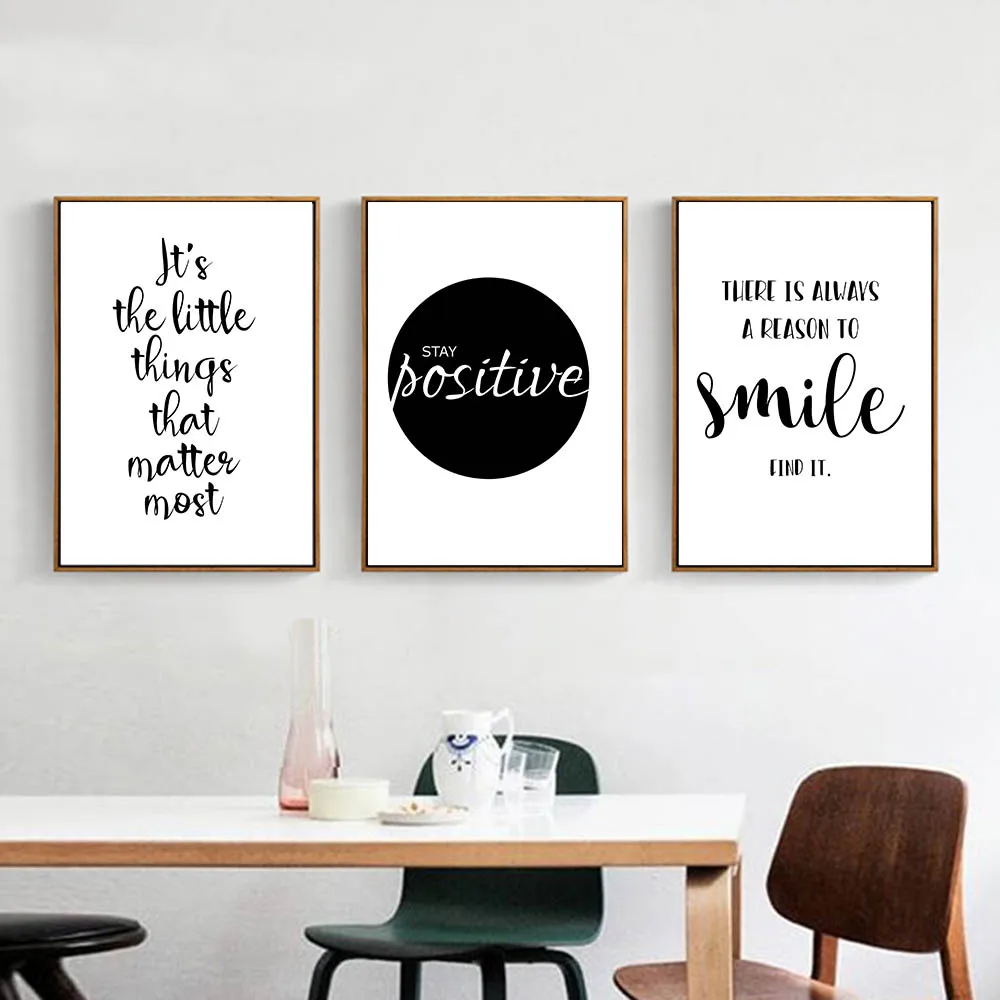 

Brand New Home Decor Wall Artwork Cuadros Modular Fresh Nordic Style Pictures Poster Letter Words Canvas Painting Print For Gift