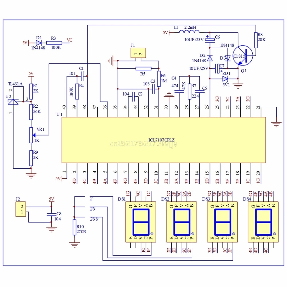 ICL7107 цифровой комплект амперметра DIY модуль постоянного тока 5 в 35 ма 70,6x39 мм DIY наборы амперметра тока My02 19 прямая поставка