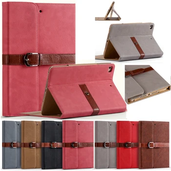 

For iPad Air Luxury PU Leather Smart Stand Cover Case For Apple iPad Air 2 Business Week/Up With Card Slot case for iPad 5/6