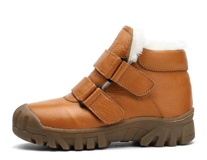 kids genuine leather snow boots-23