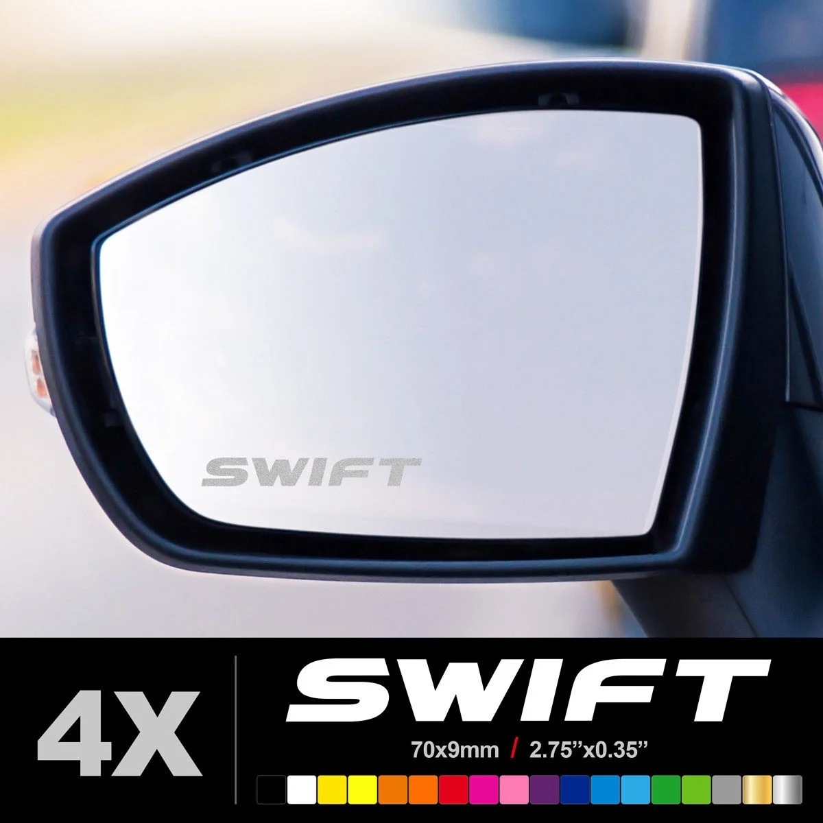 Для (4 шт.) SUZUKI SWIFT крыло зеркало Стекло матовый Etched автомобилей Виниловые стикеры