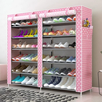 

Simple Shoe Rack Large Dustproof Storage Cabinet Double Row Large Capacity Multi-layer Combination Fashion Simple Minimalist