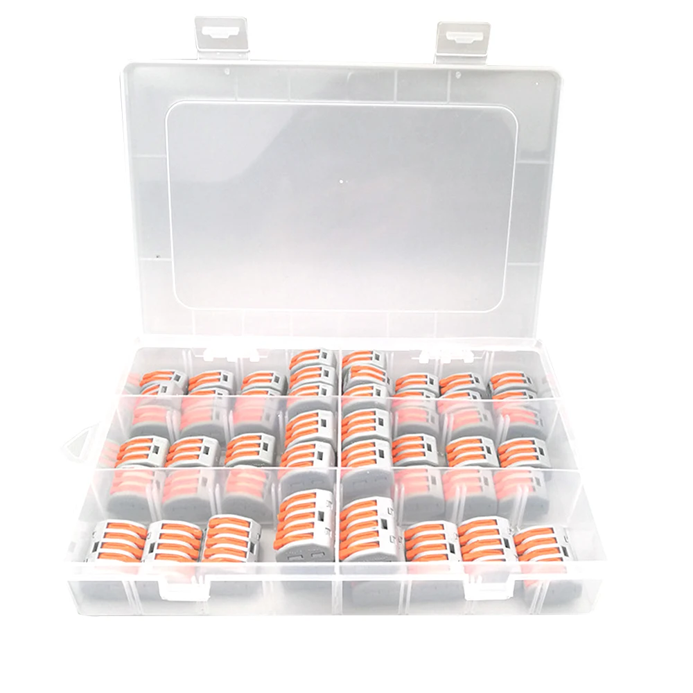 

60pcs Cable Connector Wire Universal Junction Compact Box Connectors Quick Terminals with 2/3/5 Way
