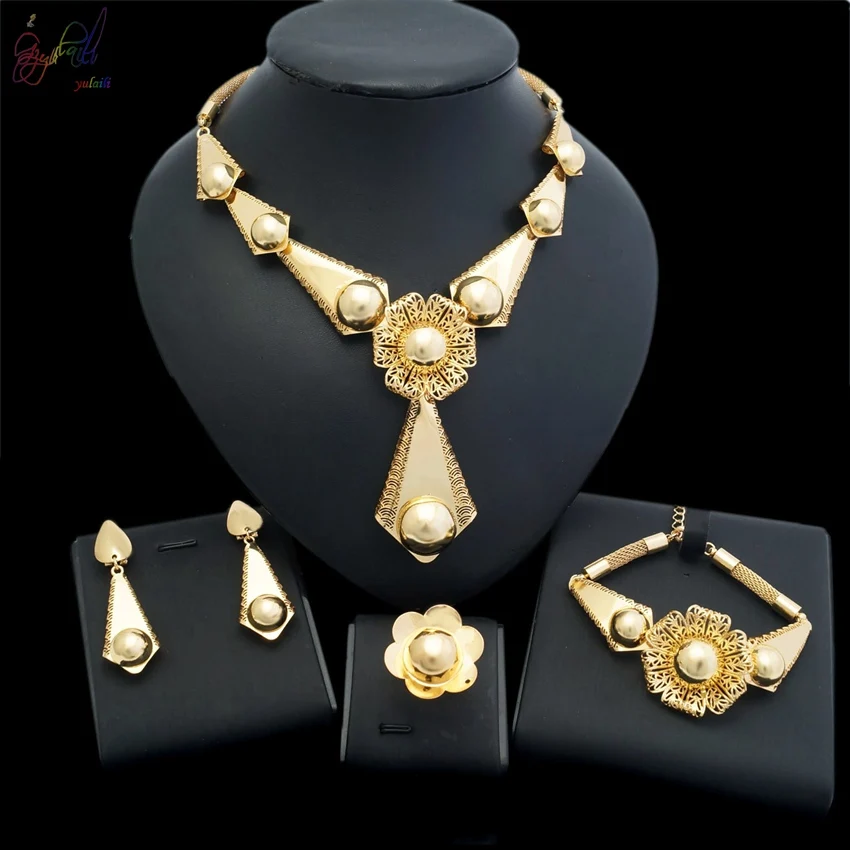

YULAILI 2017 New Coming High Quality Ladies Costume Gold Color Jewelry Sets