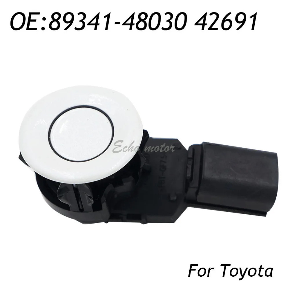 NEW SET (4) White 89341-48030 42691 PDC Parking Sensor Reverse Assist For Toyota