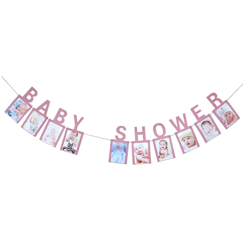 Blue Pink Its A Boy Girl Photo Frame Banner Baby Gender Reveal Party Decoration Baby Shower Photo Frame First Birthday Supplies