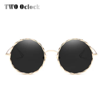 

TWO Oclock Vintage Sunglasses Women Men Round Metal Sunglass Brand Designer Retro Sun Glasses Female Eyewear Accessories X2343