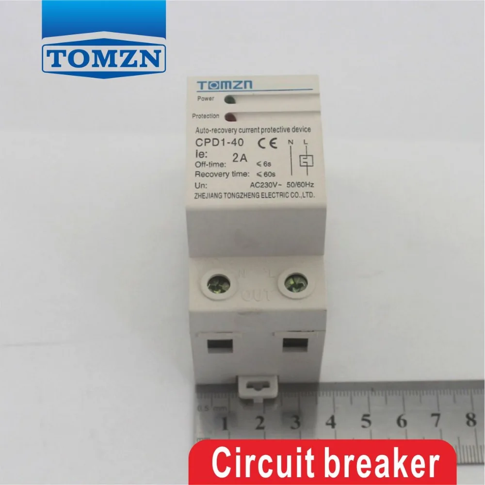 2A 230V 50/60HZ 460W Din rail автоматическое восстановление повторно ограничение тока защитное устройство предохранитель автомат защити цепи