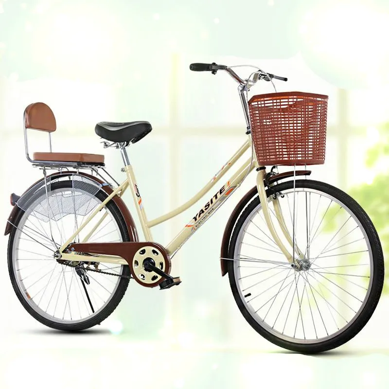 Carbon Steel Material 24 Inch/26 Inch Frame Type Single Speed/6 Speed Adult Children Student Leisure Bicycle