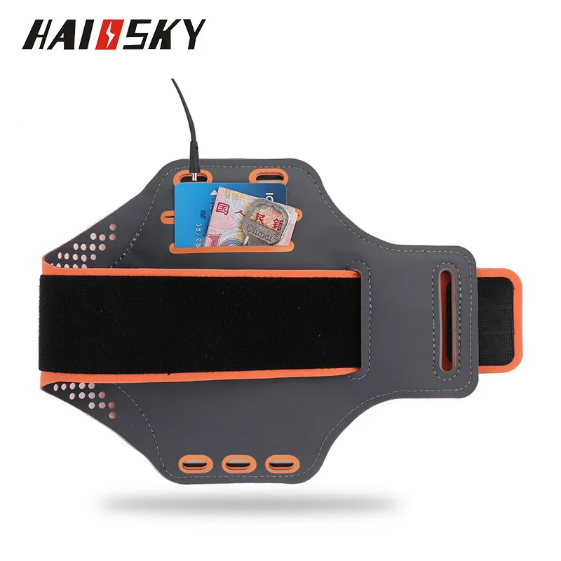 HAISSKY تشغيل الرياضة للماء سوارلهاتف آيفون X 8 7 6 6 s زائد غطاء شاشة تعمل باللمس لسامسونج S9 S8 S7 ذراع الهاتف حالة الفرقة