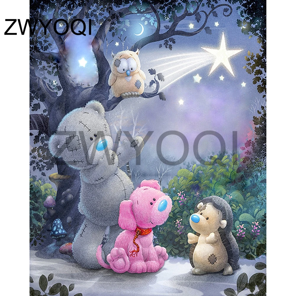 Diamond-embroidery-Diy-diamond-painting-Cartoon-Toy-Bear-full-square-drill-mosaic-pasted-cross-stitch-Needlework