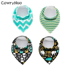 4 шт./лот бренд детские нагрудники Полотенца стрелка животных мультфильм нагрудники хлопка детские нагрудники