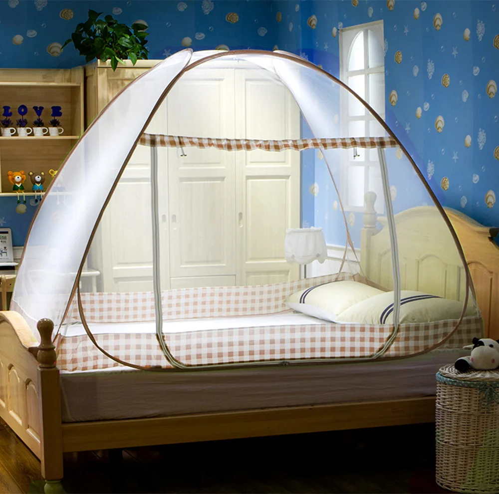 2018 New Summer Baby Bed Mosquito Net Portable Folding Mesh Tent U-Shaped Zipper Opening Door Convinient Attractive Crib Netting