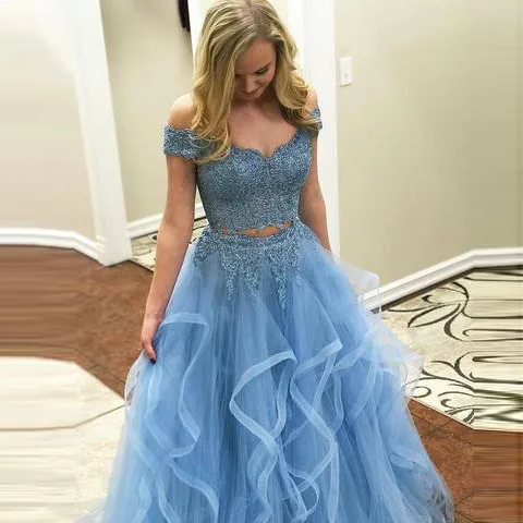 Two Pieces Robe De Soiree Evening Dress Long Lace Tulle Party Gowns Evening Gowns Abendkleider Vestidos Noche Fiesta Two Pieces Robe De Soiree Evening Dress Long Lace Tulle Party Gowns Evening Gowns Abendkleider Vestidos Noche Fiesta