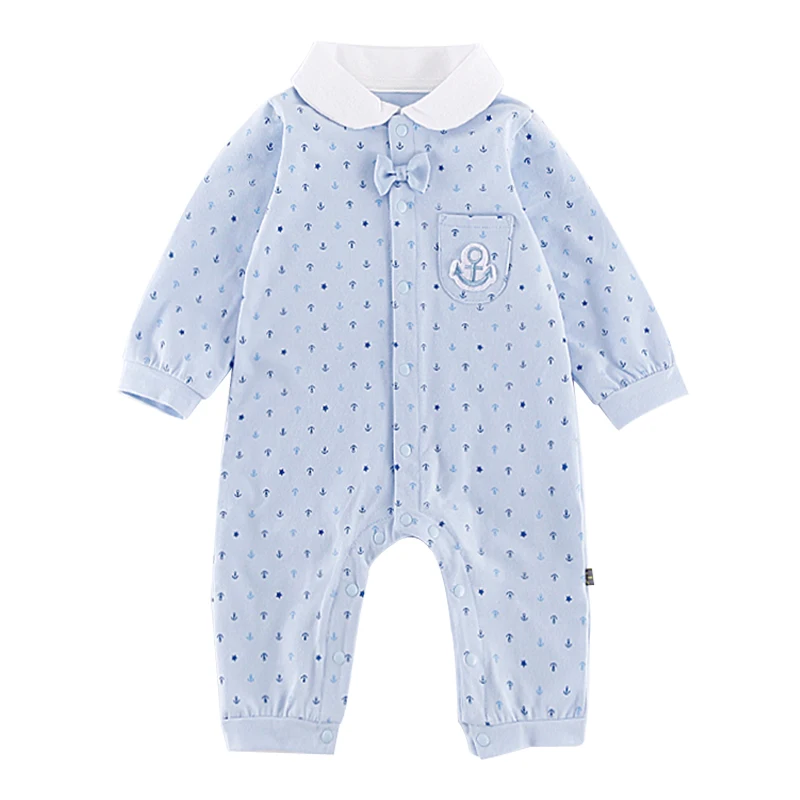 

2018 New Fashion Newborn Baby Ropmer Cartoon Long Sleeve Baby Boy Girl Clothes 100% Cotton Sleepwear Baby Jumpsuit
