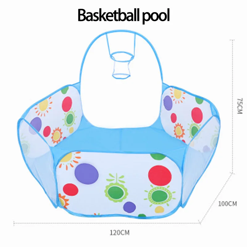 Детская портативная палатка, складывающаяся в помещении, синяя волна, морской шар, палатка, туннель, домашняя детская забор, метательный баскетбольный бассейн