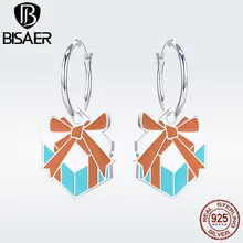 BISAER New Design Enamel Comic Gift Box Dorp Earrings for Girl MAG Anime Culture Fashion Jewelry Brincos Girls Gift GSE191 ежедневник chisu nilakantha bodhi culture gift box