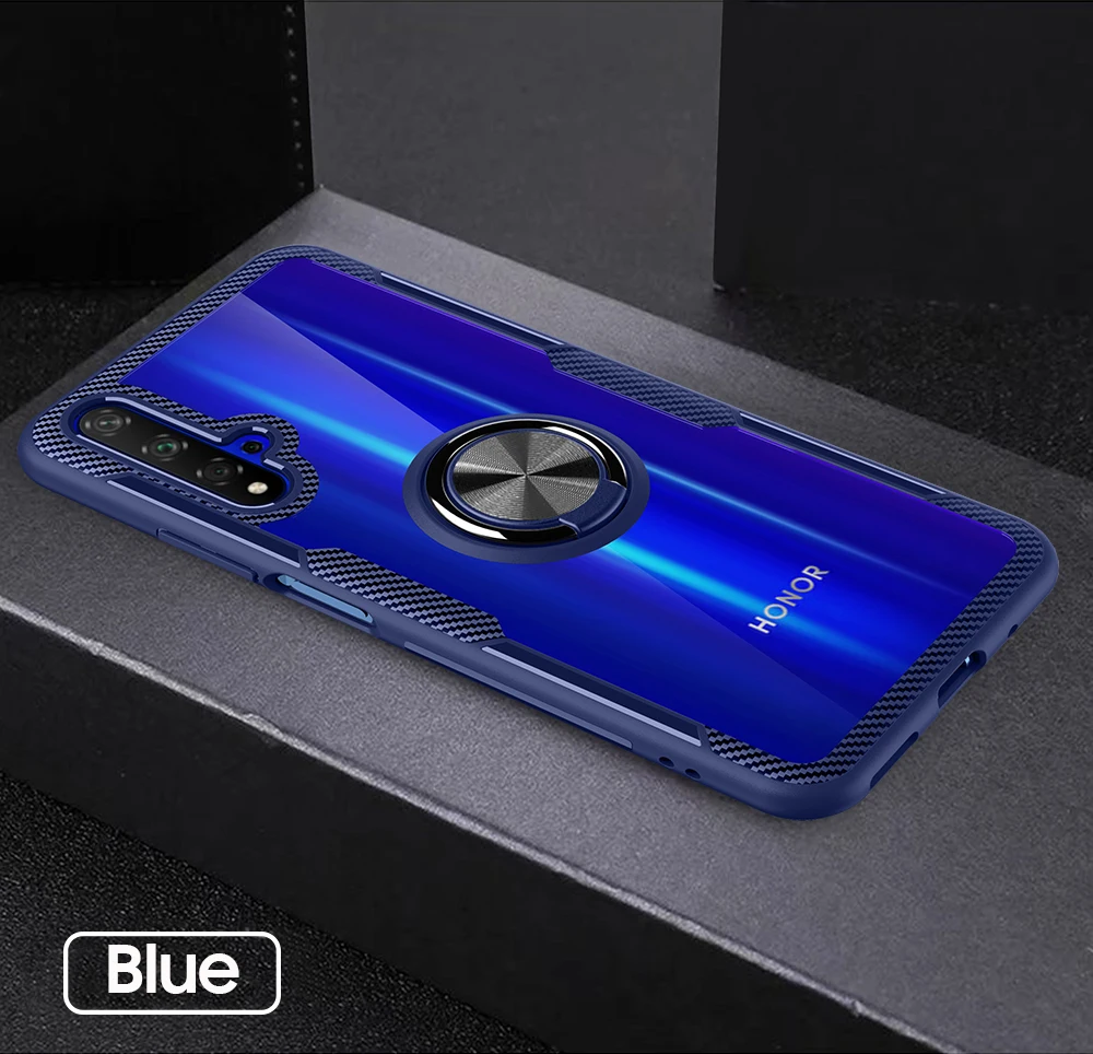 Чехол для Honor 20 Pro для Honor 20 8S 20i 10i V20 10 Lite 8X Max Play магнитный автомобильный держатель чехол для huawei P Smart Plus Y5 - Цвет: Blue