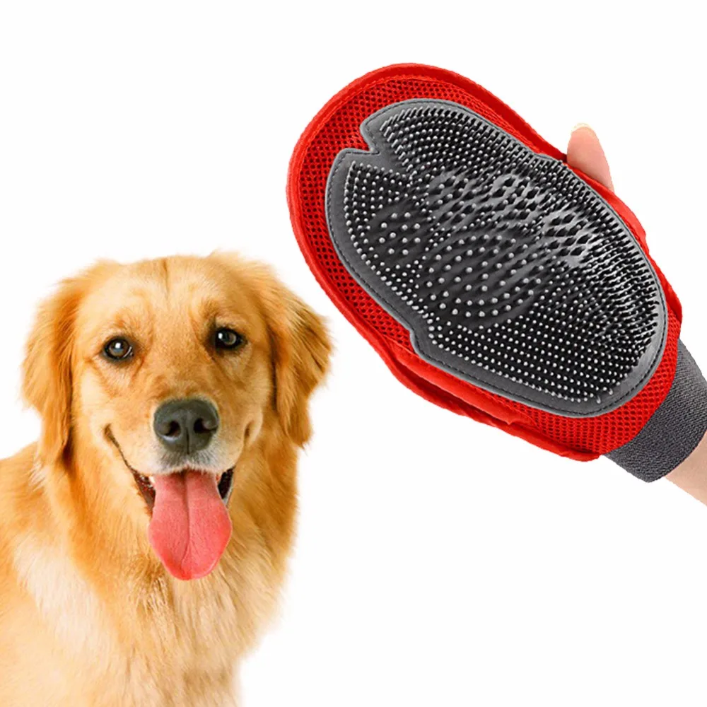 Buy Pet Dog Long Short Hair Remove and Bath Mitt Glove Brush Sponge Massaging